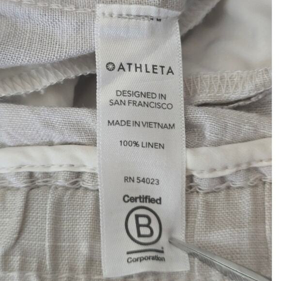 ATHLETA Cabo Linen Women's Drawstring Zip Pockets Jogger Women's 2 - Picture 4 of 4